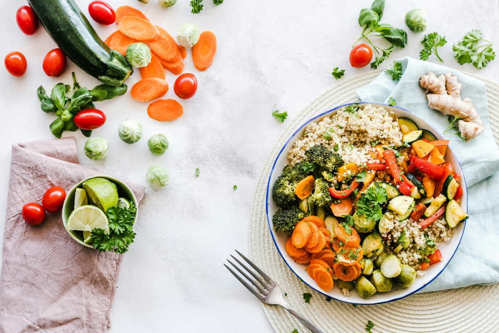 Bowl of vegetables, healthy food
