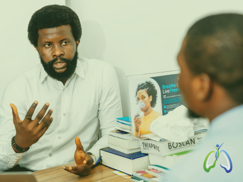 Patient consultation with a respiratory specialist